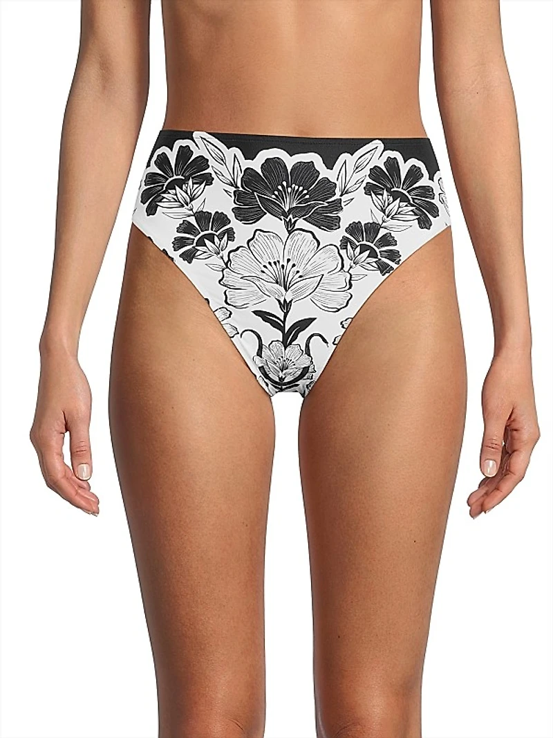 Floral High-Rise Bikini Bottom