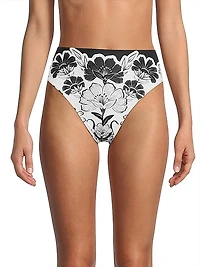 Floral High-Rise Bikini Bottom
