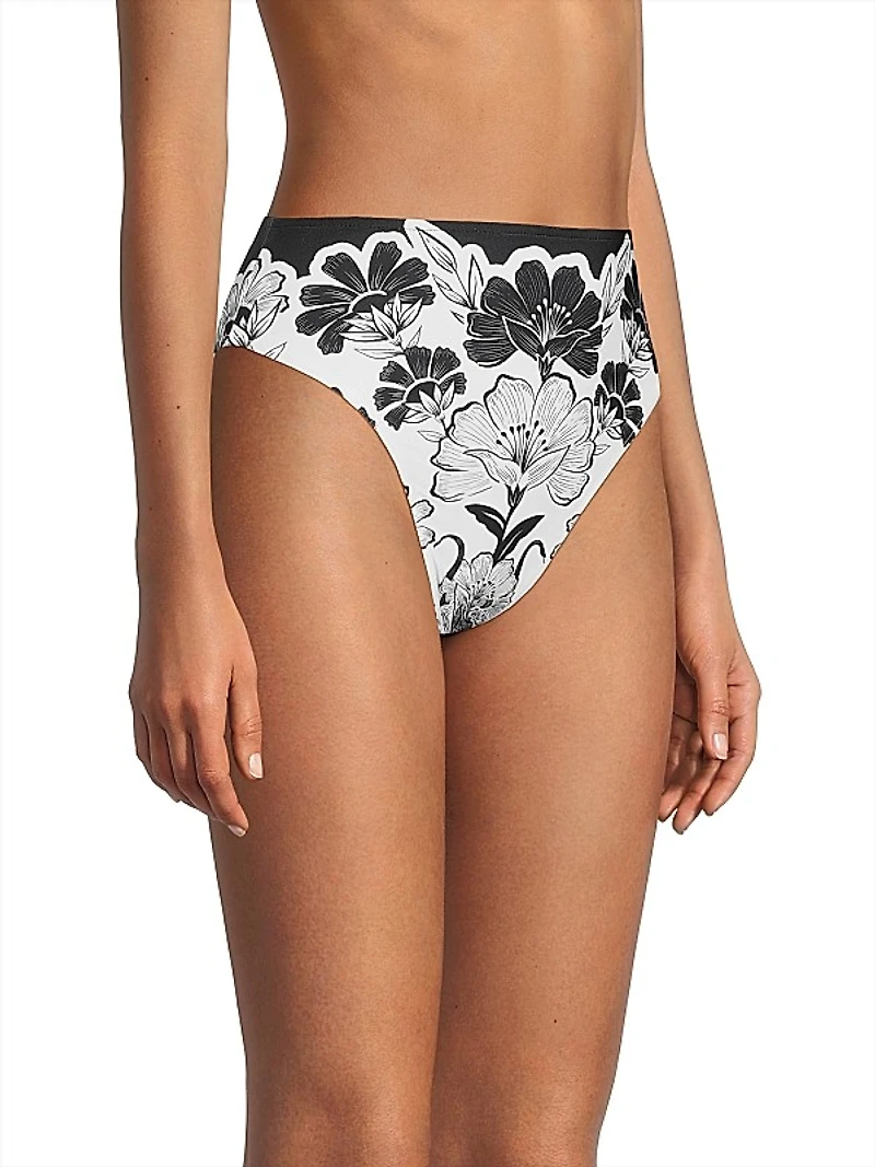 Floral High-Rise Bikini Bottom