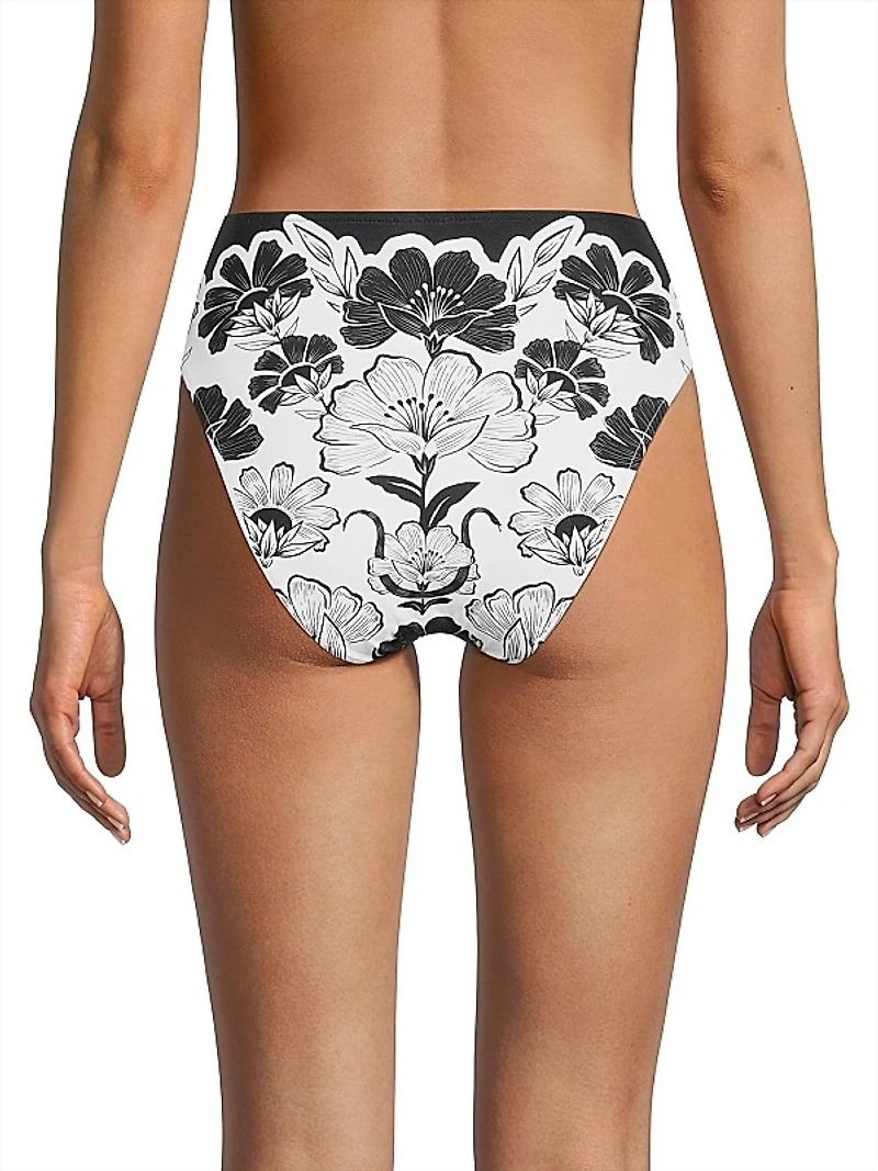 Floral High-Rise Bikini Bottom