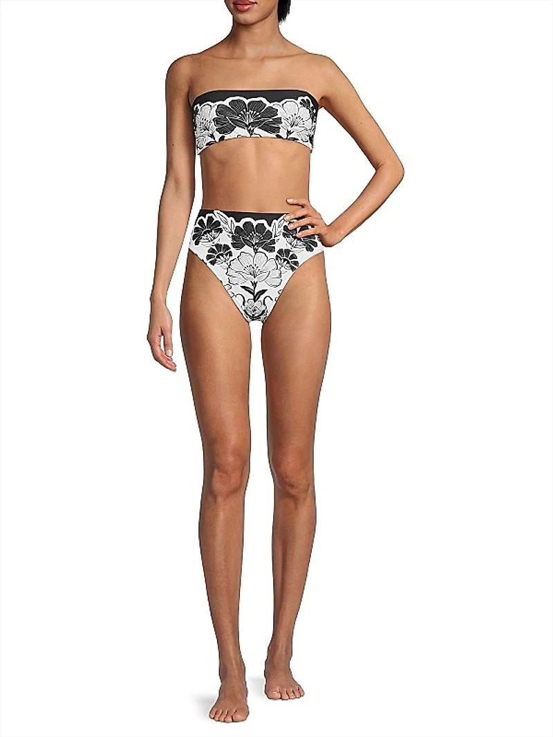 Floral High-Rise Bikini Bottom