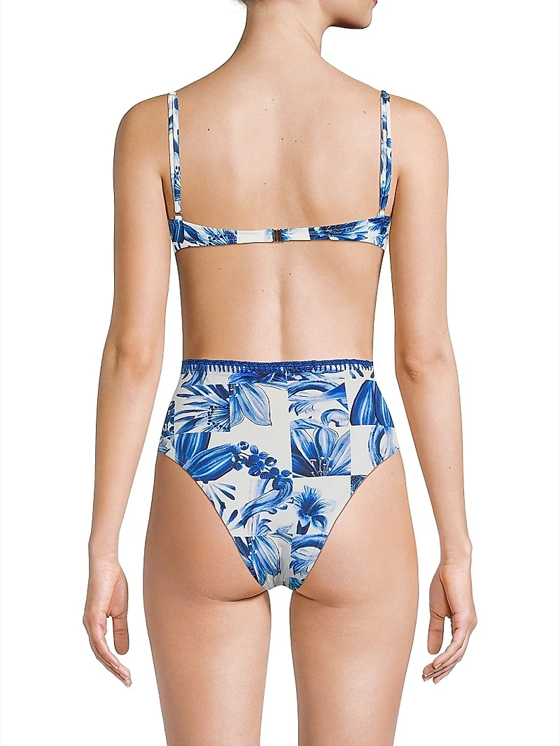 Garden Tiles Underwire Bikini Top