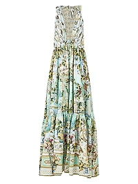 Camilla x White Lotus Printed Cotton Halter Maxi Dress