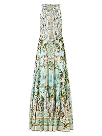 Camilla x White Lotus Printed Cotton Halter Maxi Dress