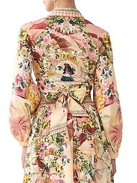 Camilla x White Lotus Cropped Wrap Shirt