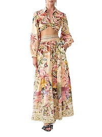 Camilla x White Lotus Cropped Wrap Shirt