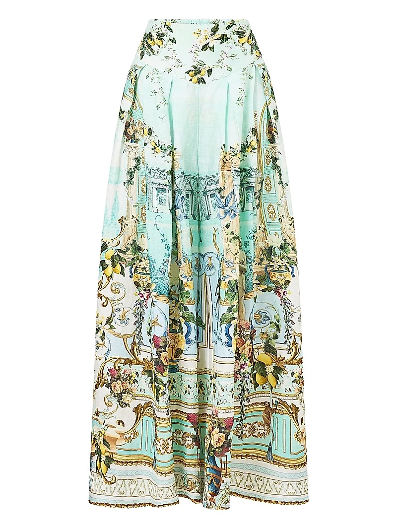 Camilla x White Lotus Corset Wide-Leg Pants