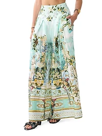 Camilla x White Lotus Corset Wide-Leg Pants