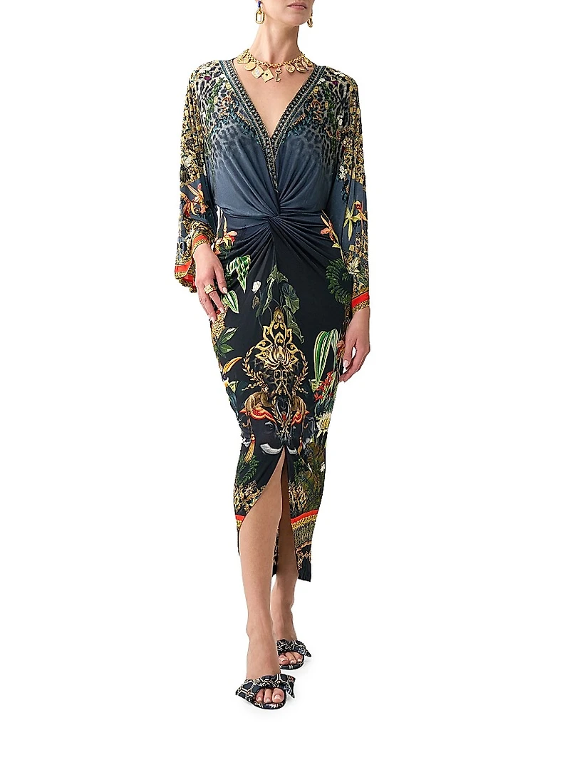 Camilla x White Lotus Twist Split Midi-Dress