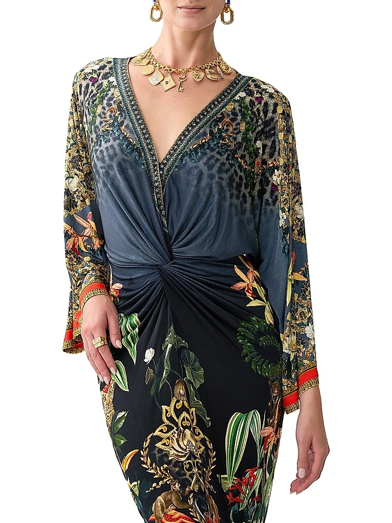 Camilla x White Lotus Twist Split Midi-Dress