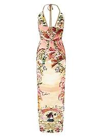 Camilla x White Lotus Gathered Jersey Midi-Dress