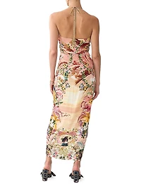 Camilla x White Lotus Gathered Jersey Midi-Dress