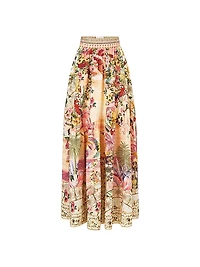 Camilla x White Lotus Printed Bias-Cut Maxi Skirt