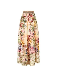 Camilla x White Lotus Printed Bias-Cut Maxi Skirt
