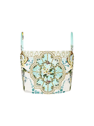 Camilla x White Lotus Corset Crop Top