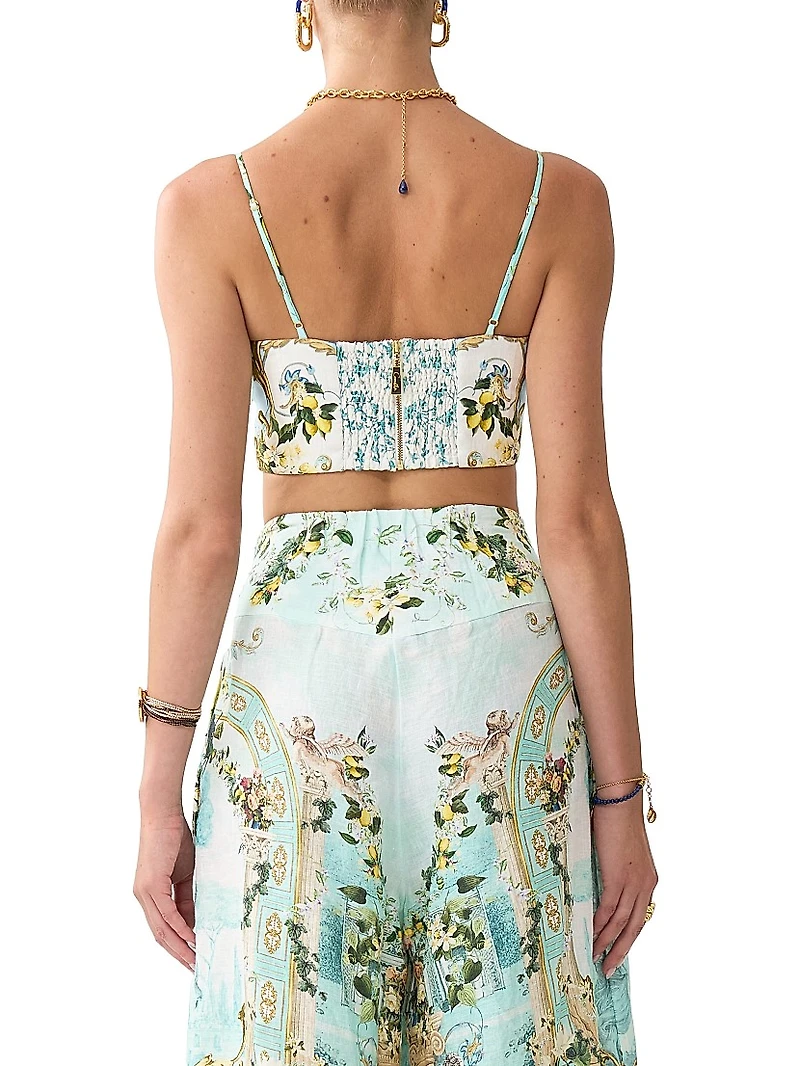 Camilla x White Lotus Corset Crop Top