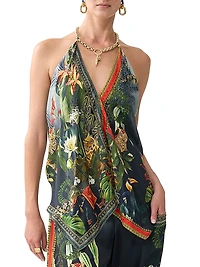 Camilla x White Lotus Knotted Scarf Top