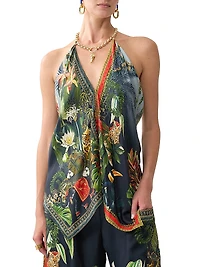 Camilla x White Lotus Knotted Scarf Top