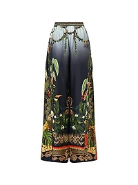 Camilla x White Lotus Printed Wide-Leg Trousers