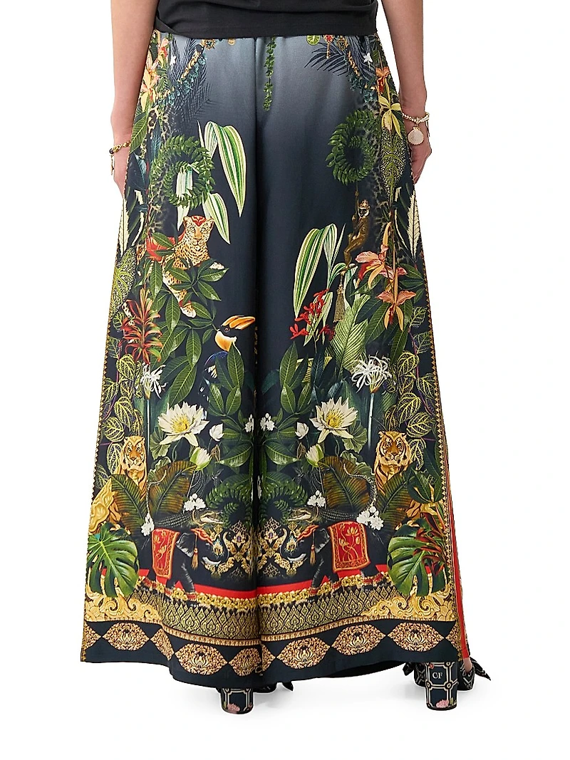 Camilla x White Lotus Printed Wide-Leg Trousers