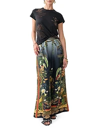 Camilla x White Lotus Printed Wide-Leg Trousers