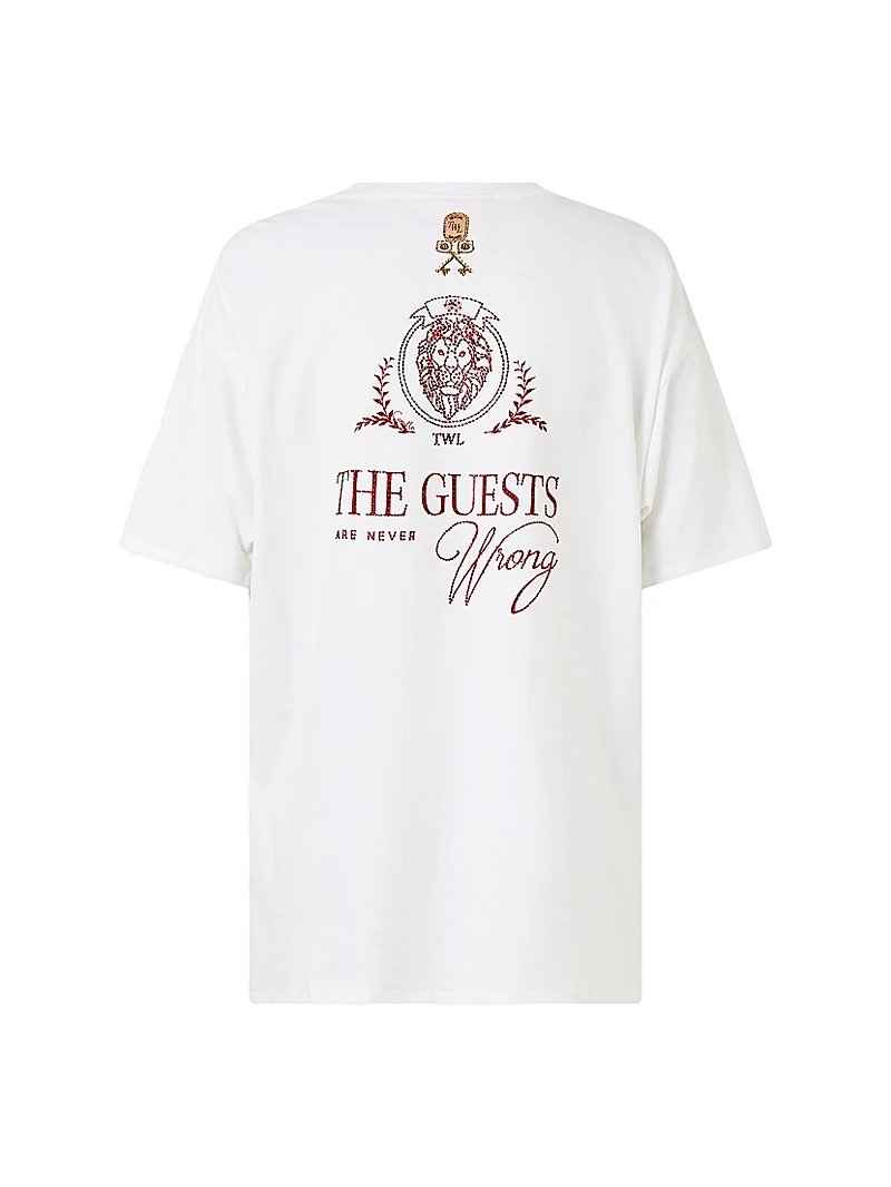 Camilla x White Lotus Embellished Logo Oversized Band T-Shirt