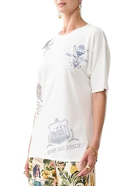 Camilla x White Lotus Embellished Logo Oversized Band T-Shirt