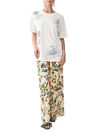 Camilla x White Lotus Embellished Logo Oversized Band T-Shirt