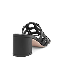 Erne 55MM Woven Leather Mules