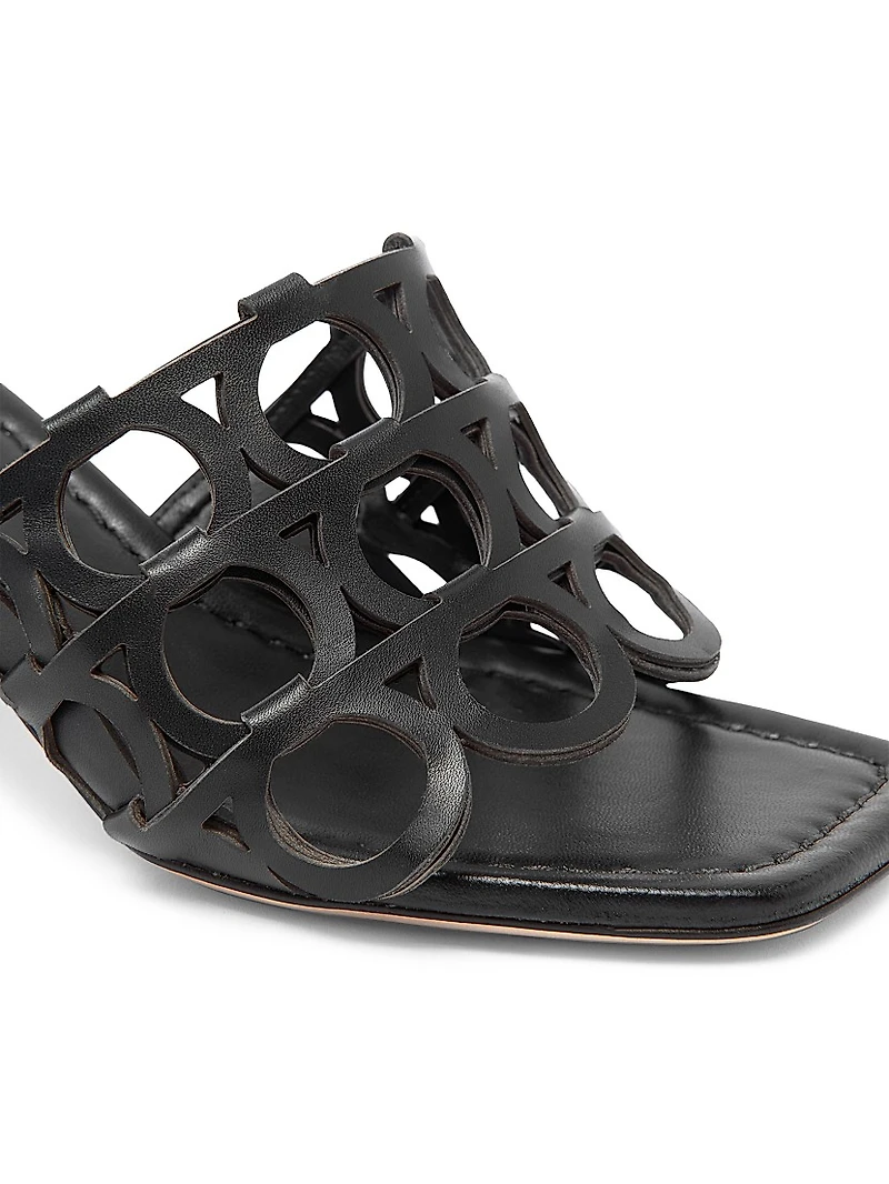 Erne 55MM Woven Leather Mules