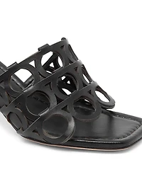 Erne 55MM Woven Leather Mules