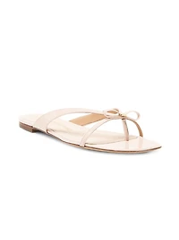 Abibi Bow-Detailed Leather Sandals