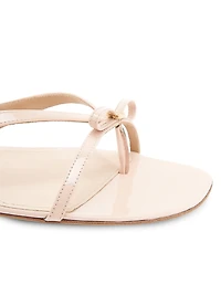 Abibi Bow-Detailed Leather Sandals