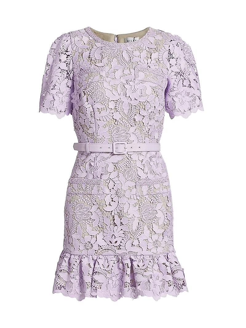 Garden Lace Flounce Minidress