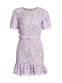 Garden Lace Flounce Minidress