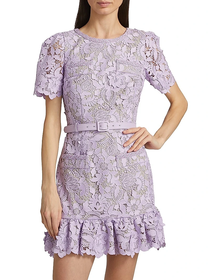 Garden Lace Flounce Minidress