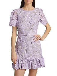 Garden Lace Flounce Minidress