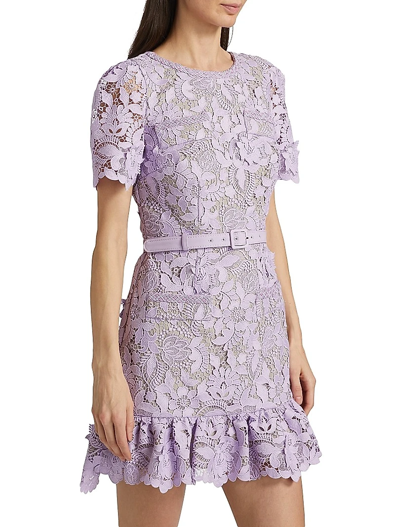 Garden Lace Flounce Minidress