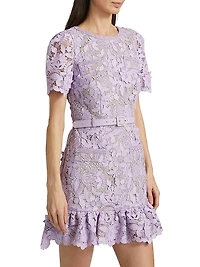 Garden Lace Flounce Minidress