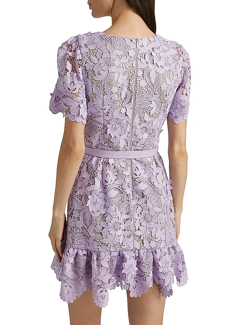 Garden Lace Flounce Minidress