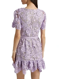 Garden Lace Flounce Minidress