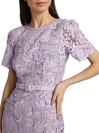 Garden Lace Flounce Minidress