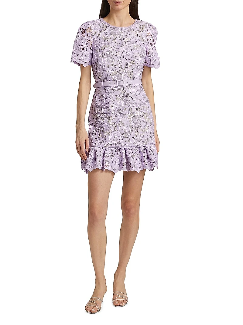 Garden Lace Flounce Minidress