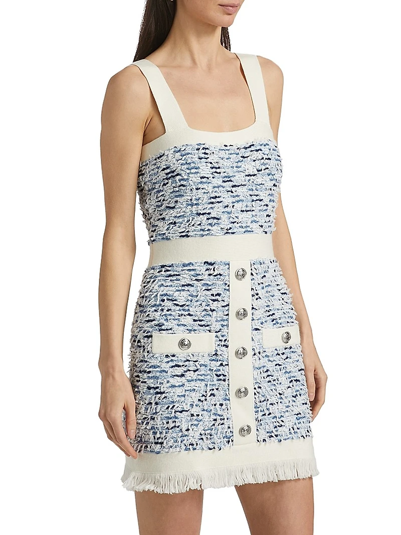 Tweed Sleeveless Minidress