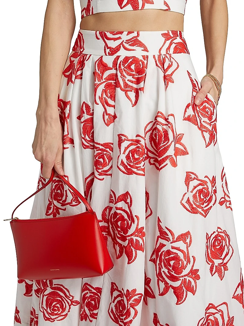 Juliet Rose Embroidery Midi-Skirt