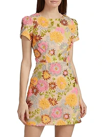 Rowen Floral Blossom Sequined Minidress