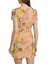 Rowen Floral Blossom Sequined Minidress