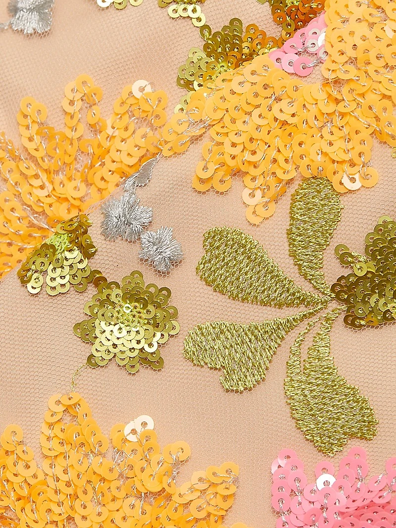 Rowen Floral Blossom Sequined Minidress