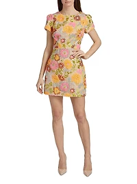 Rowen Floral Blossom Sequined Minidress