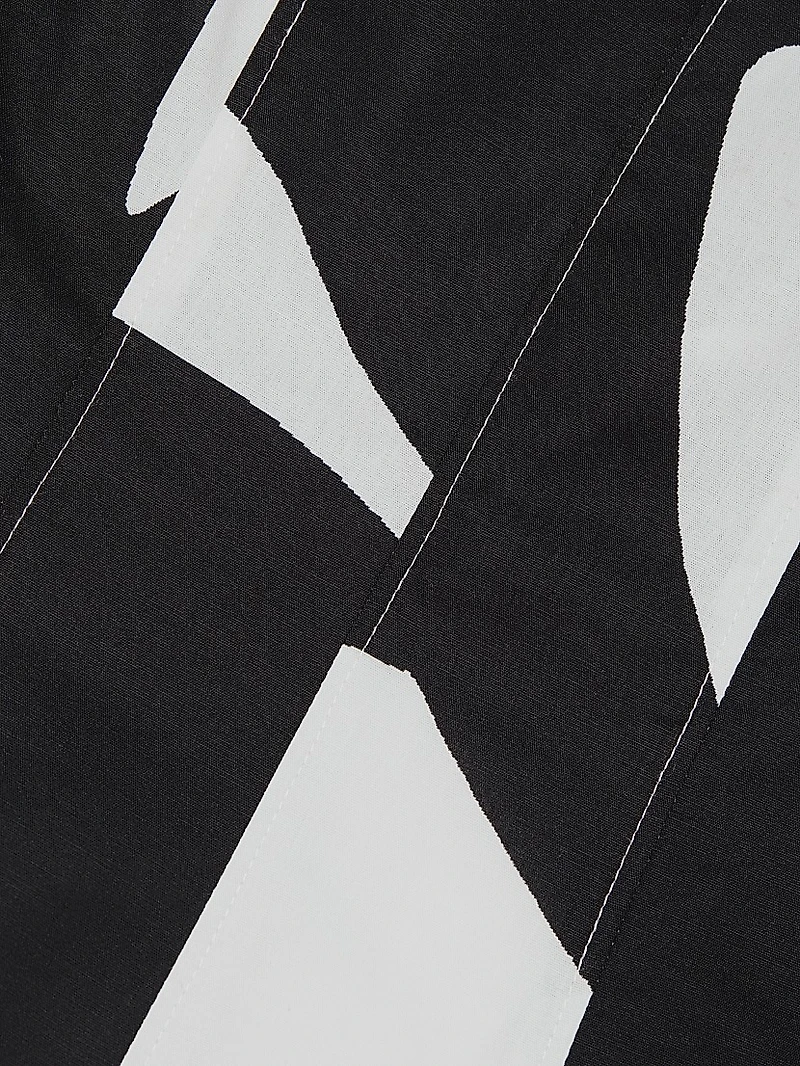 Grand Foliage Printed Poplin Midi-Dress